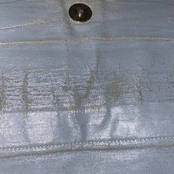 Vintage Christian Dior Soft Leather Clutch Handbag w/ outside & inside pockets. - Picture 6 of 16